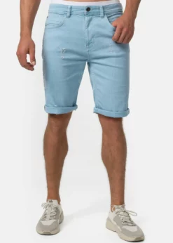 Indicode Jeans Szorty Jeansowe Blue Wave - Męskie Szorty Denimowe