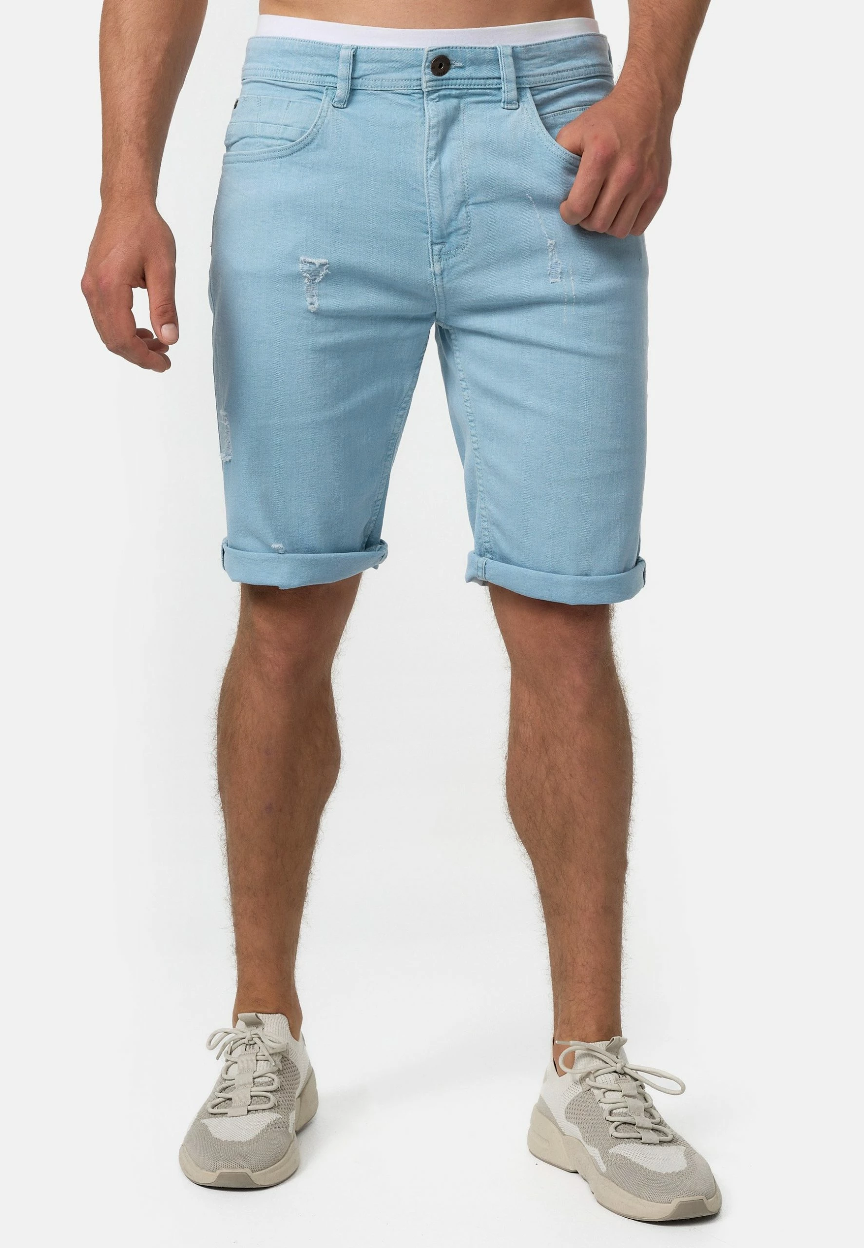 Indicode Jeans Szorty Jeansowe Blue Wave - Męskie Szorty Denimowe 1 Indicode Jeans Szorty Jeansowe Blue Wave - Męskie Szorty Denimowe