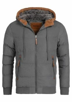 Indicode Jeans Kurtka Zimowa - Dark Grey | Elegancka i Ciepła Kurtka Męska -Indicode Jeans Sklep 97383f5ca16a43bc9a40f735e4a7c4d8