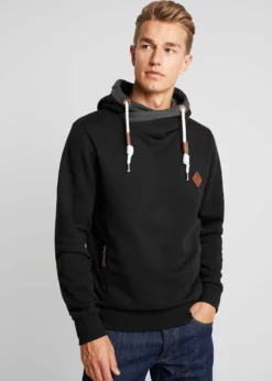 Indicode Jeans BATCHELOR - Bluza Z Kapturem - Czarna | Bluzy Męskie