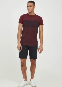 Indicode Jeans IDMORLER - T-shirt Z Nadrukiem - Bordeaux | Odzież Męska