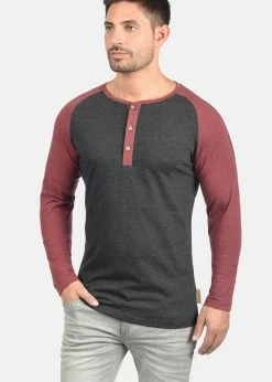 Indicode Jeans WINSTON - Bluza - Charcoal/wine | Modna Bluza Męska