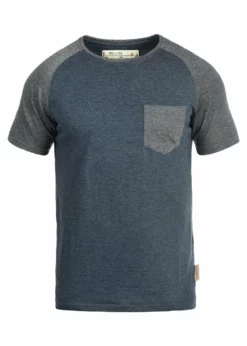 Indicode Jeans IDGRESHAM - T-shirt Z Nadrukiem - Niebieski | Odzież/T-shirty i koszulki polo -Indicode Jeans Sklep 9b3cd648a09843389897b916a6a9b1e2