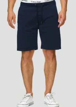 Indicode Jeans KELOWNA - Szorty Męskie w Ciemnoniebieskim Kolorze