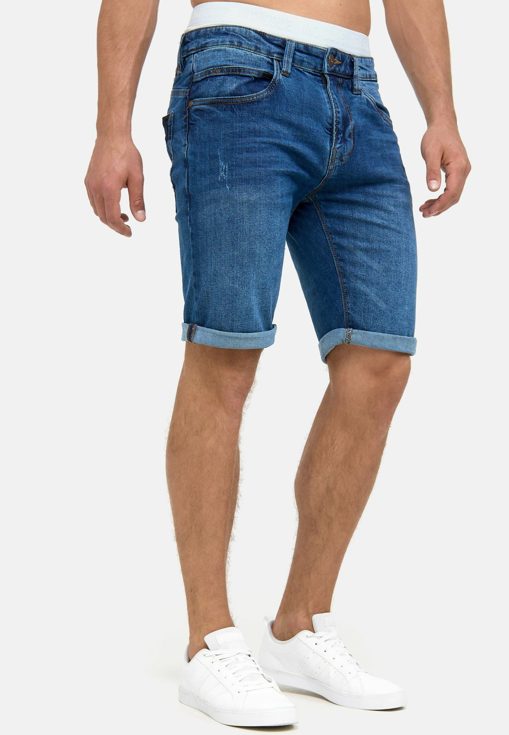 Indicode Jeans CUBA CADEN - Szorty Jeansowe Medium Indigo - Męskie Szorty - Wysoka Jakość 4 Indicode Jeans CUBA CADEN - Szorty Jeansowe Medium Indigo - Męskie Szorty - Wysoka Jakość - obrazek 4