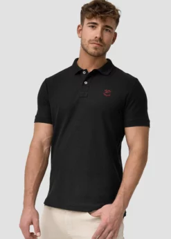 Indicode Jeans WADIM - Koszulka Polo Męska - Czarna