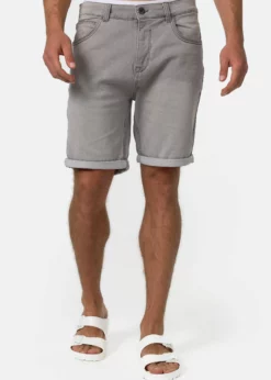 Indicode Jeans LONAR - Szorty Jeansowe - Lt Grey | Wysoka jakość | Odzież męska