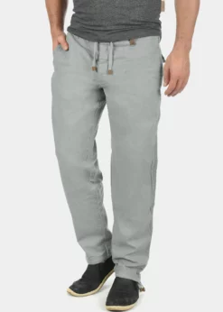Indicode Jeans IDIVES - Spodnie Materiałowe Light Grey - Wysoka Jakość