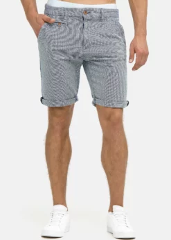 Indicode Jeans CASUAL FIT - Szorty - Mottled Light Blue | Wygodne i modne szorty męskie