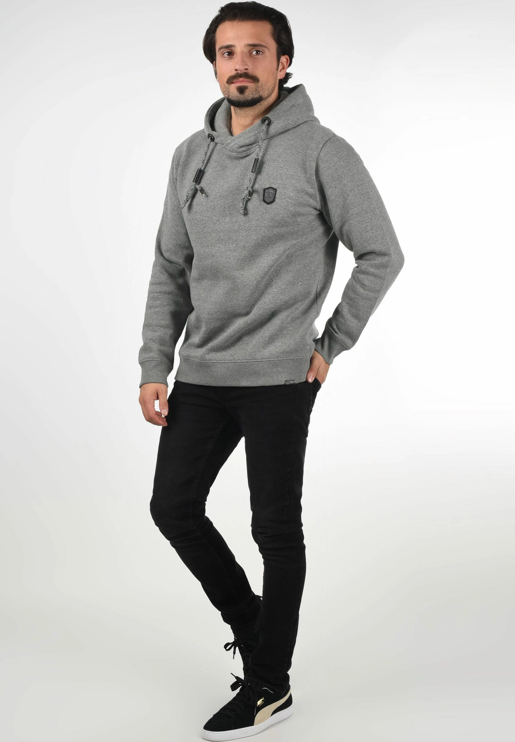 Indicode Jeans IDBARNEYS - Bluza Z Kapturem - Grey Mix | Bluzy Męskie 2 Indicode Jeans IDBARNEYS - Bluza Z Kapturem - Grey Mix | Bluzy Męskie - obrazek 2