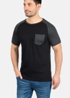 Indicode Jeans IDGRESHAM - T-shirt Z Nadrukiem - Czarny | Odzież Męska