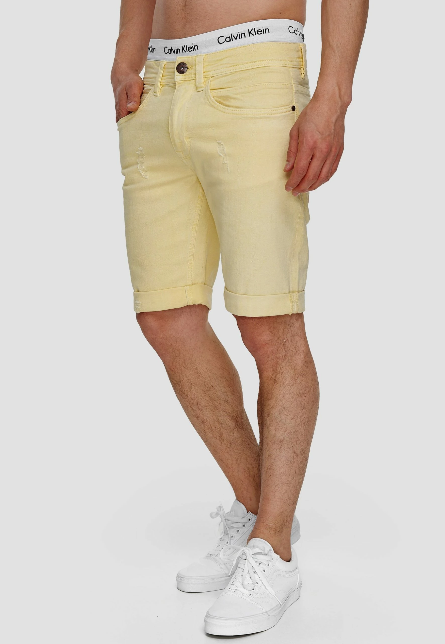 Indicode Jeans Szorty Jeansowe - Pale Banana | Krótkie Spodnie Damskie 4 Indicode Jeans Szorty Jeansowe - Pale Banana | Krótkie Spodnie Damskie - obrazek 4