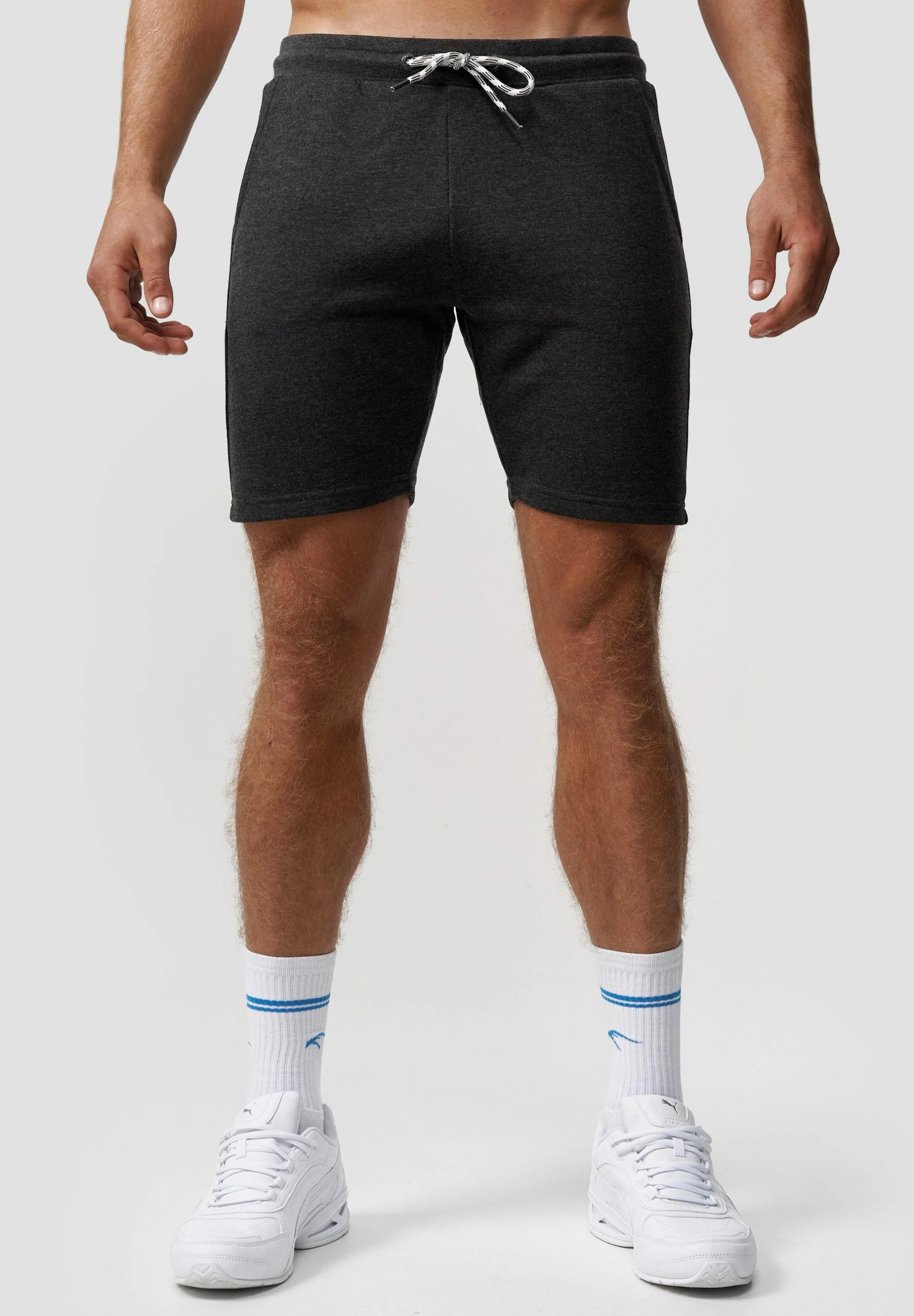 Indicode Jeans Yates - Szorty Męskie - Mix Węgiel | Wygoda i Styl 1 Indicode Jeans Yates - Szorty Męskie - Mix Węgiel | Wygoda i Styl