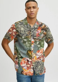 Indicode Jeans IDMARIOL - Koszula Army | Męska Koszula w Stylu Militarnym