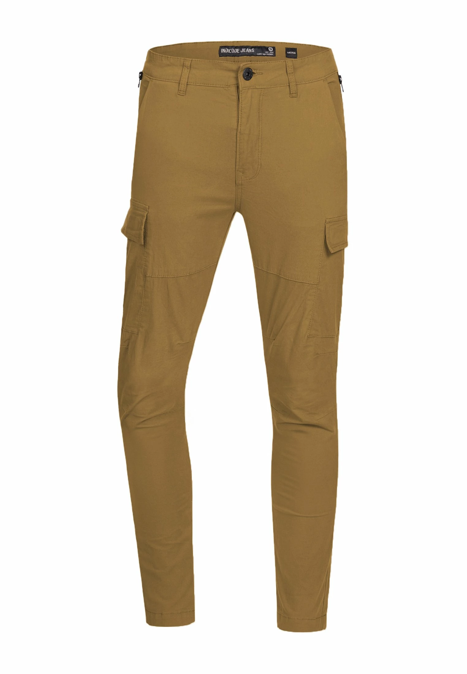 Indicode Jeans Bojówki Camel - Męskie Spodnie Bojówki w Stylu Militarnym 6 Indicode Jeans Bojówki Camel - Męskie Spodnie Bojówki w Stylu Militarnym - obrazek 6