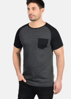 Indicode Jeans IDGRESHAM - T-shirt Z Nadrukiem - Charcoal/black | Odzież/T-shirty i koszulki polo