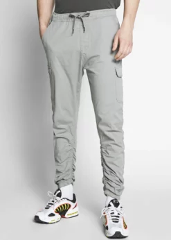 Indicode Jeans LAKELAND - Bojówki - Jasny Szary | Męskie Spodnie Jeansowe