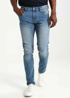 Indicode Jeans PITTSBURG - Jeansy Slim Fit - Blue Wash | Modne Męskie Spodnie