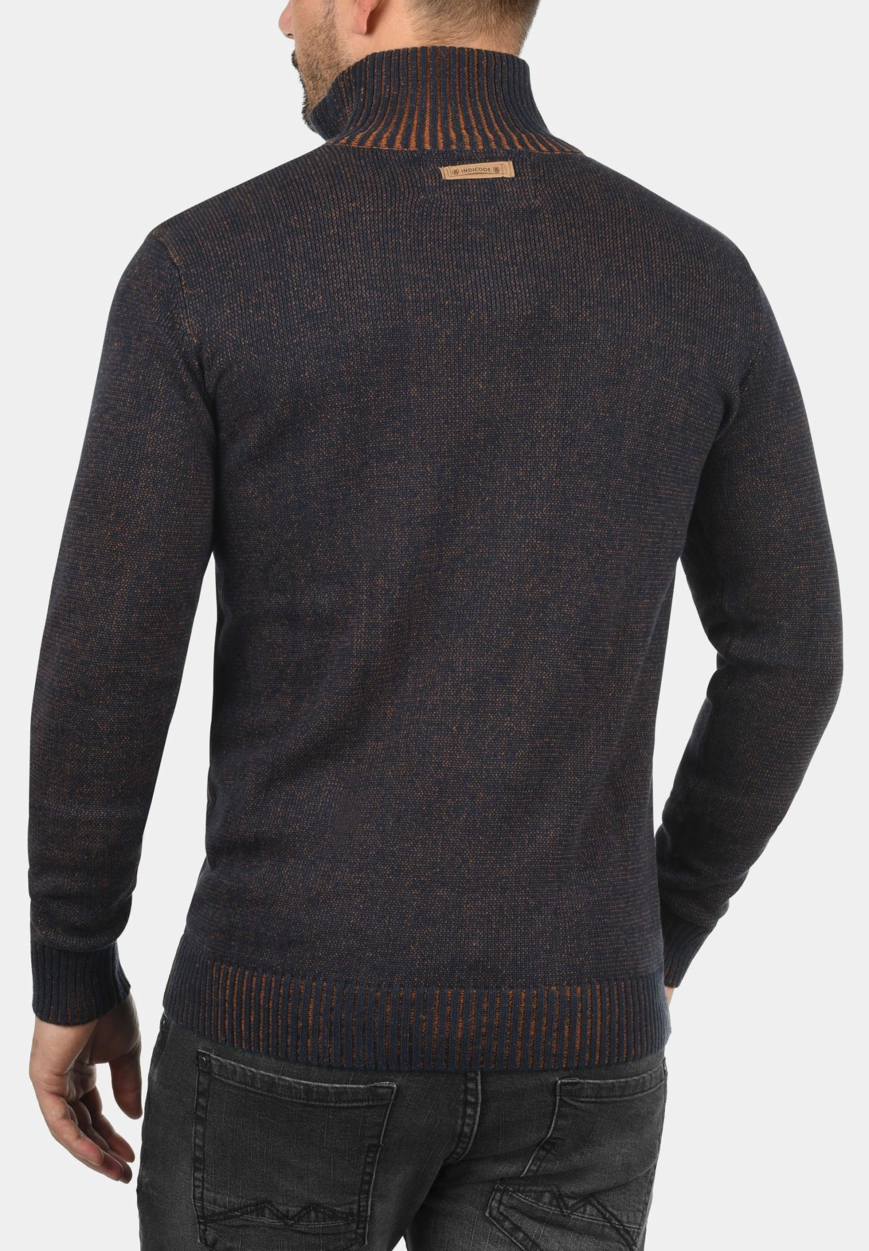 Indicode Jeans IDNATHEN - Sweter Męski w Kolorze Navy | Wygodny i Stylowy 2 Indicode Jeans IDNATHEN - Sweter Męski w Kolorze Navy | Wygodny i Stylowy - obrazek 2