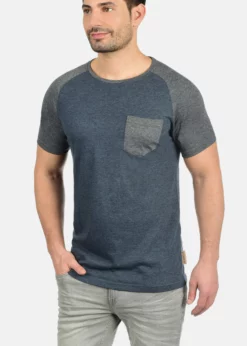 Indicode Jeans IDGRESHAM - T-shirt Z Nadrukiem - Niebieski | Odzież/T-shirty i koszulki polo