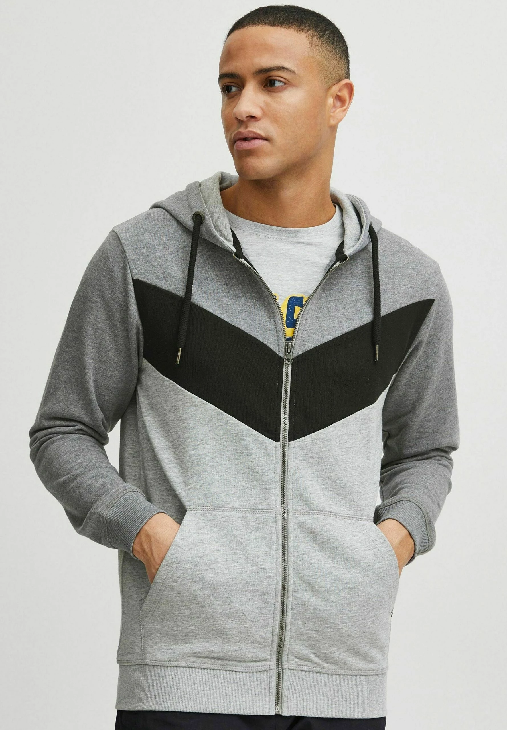 Indicode Jeans DPOCK Bluza Rozpinana Grey Mix | Bluzy Męskie | Modowa Odzież 1 Indicode Jeans DPOCK Bluza Rozpinana Grey Mix | Bluzy Męskie | Modowa Odzież