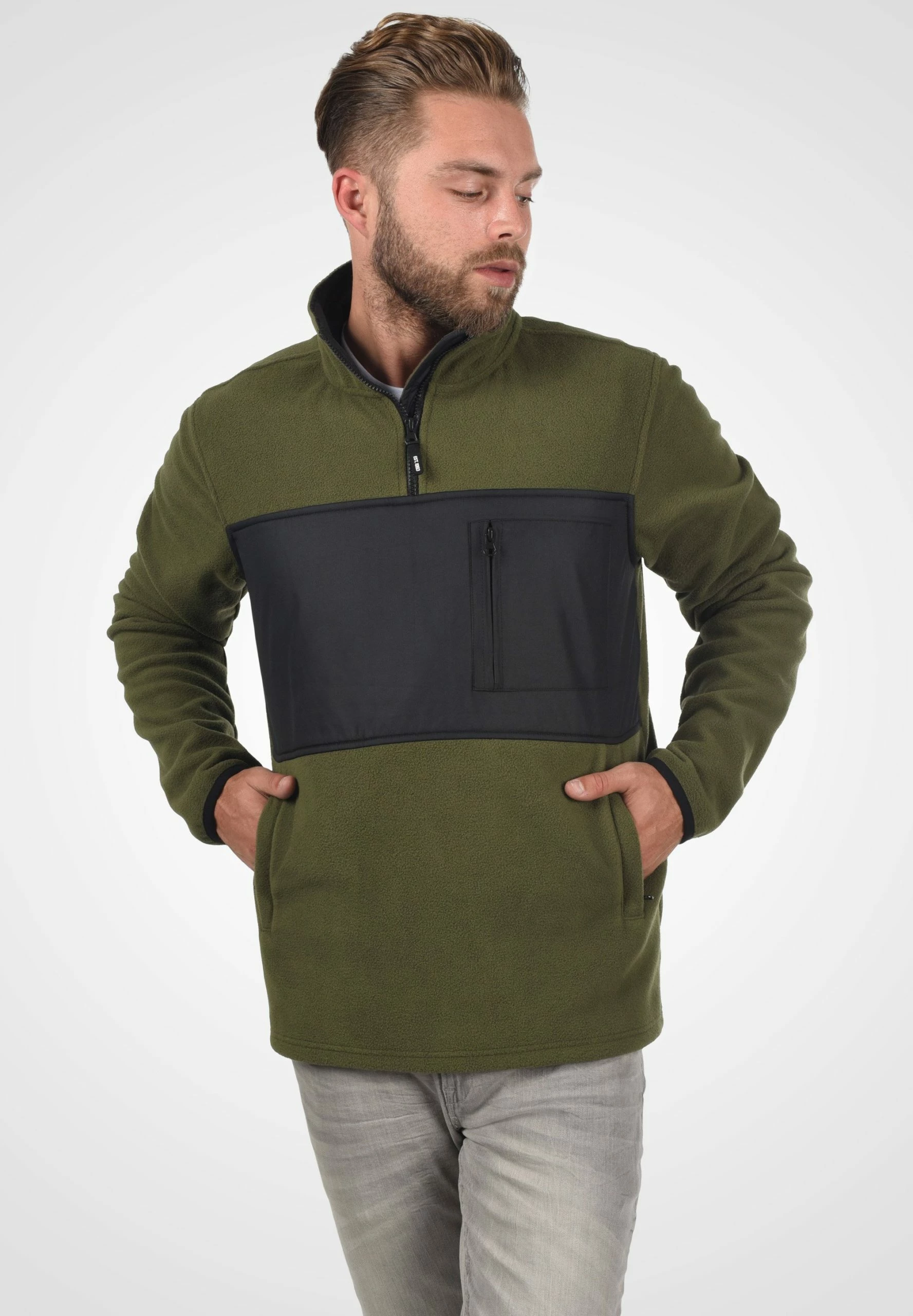 Indicode Jeans IDBOGGY - Bluza Army | Bluzy Męskie | Wysoka Jakość 1 Indicode Jeans IDBOGGY - Bluza Army | Bluzy Męskie | Wysoka Jakość