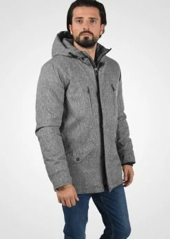 Indicode Jeans IDSCIPIO - Kurtka Zimowa - Light Grey Mix | Kurtki Męskie