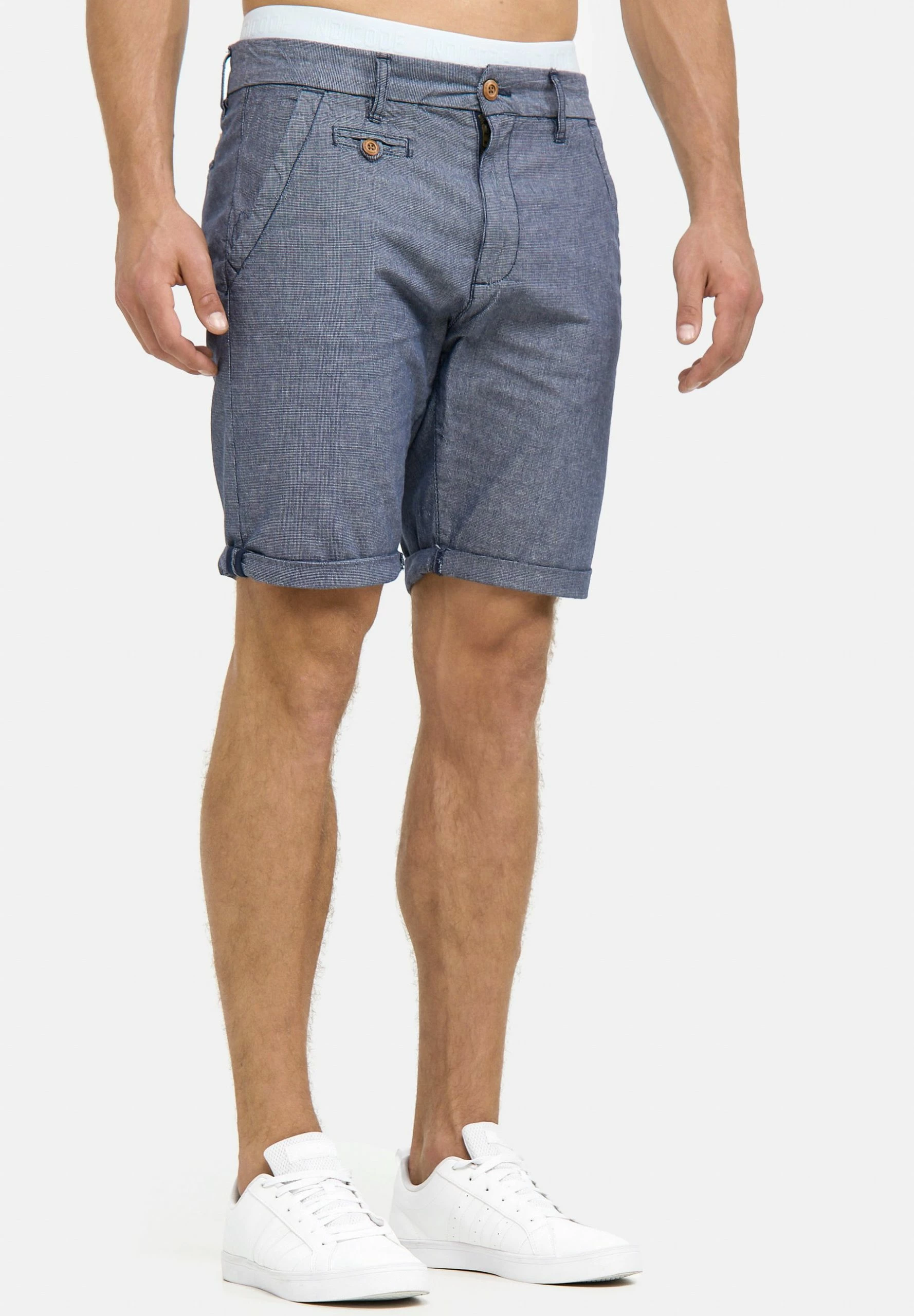 Indicode Jeans CASUAL FIT - Szorty - Blue Denim | Wygodne i Stylowe Szorty Męskie 5 Indicode Jeans CASUAL FIT - Szorty - Blue Denim | Wygodne i Stylowe Szorty Męskie - obrazek 5