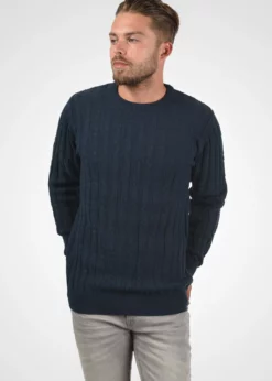 Indicode Jeans IDPAULETTA - Sweter Męski Navy | Wysoka Jakość i Komfort