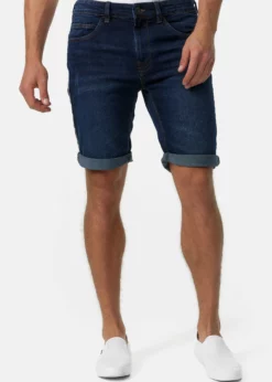 Indicode Jeans Szorty Jeansowe - Ciemnoniebieskie | Wysoka Jakość | Odzież Męska