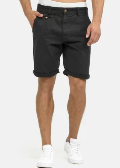 Indicode Jeans Szorty Casual Fit - Mottled Black | Wygodne i Stylowe Szorty Męskie