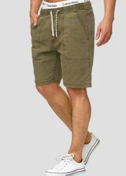 Indicode Jeans Szorty - Army | Krótkie spodenki męskie | Odzież/Szorty