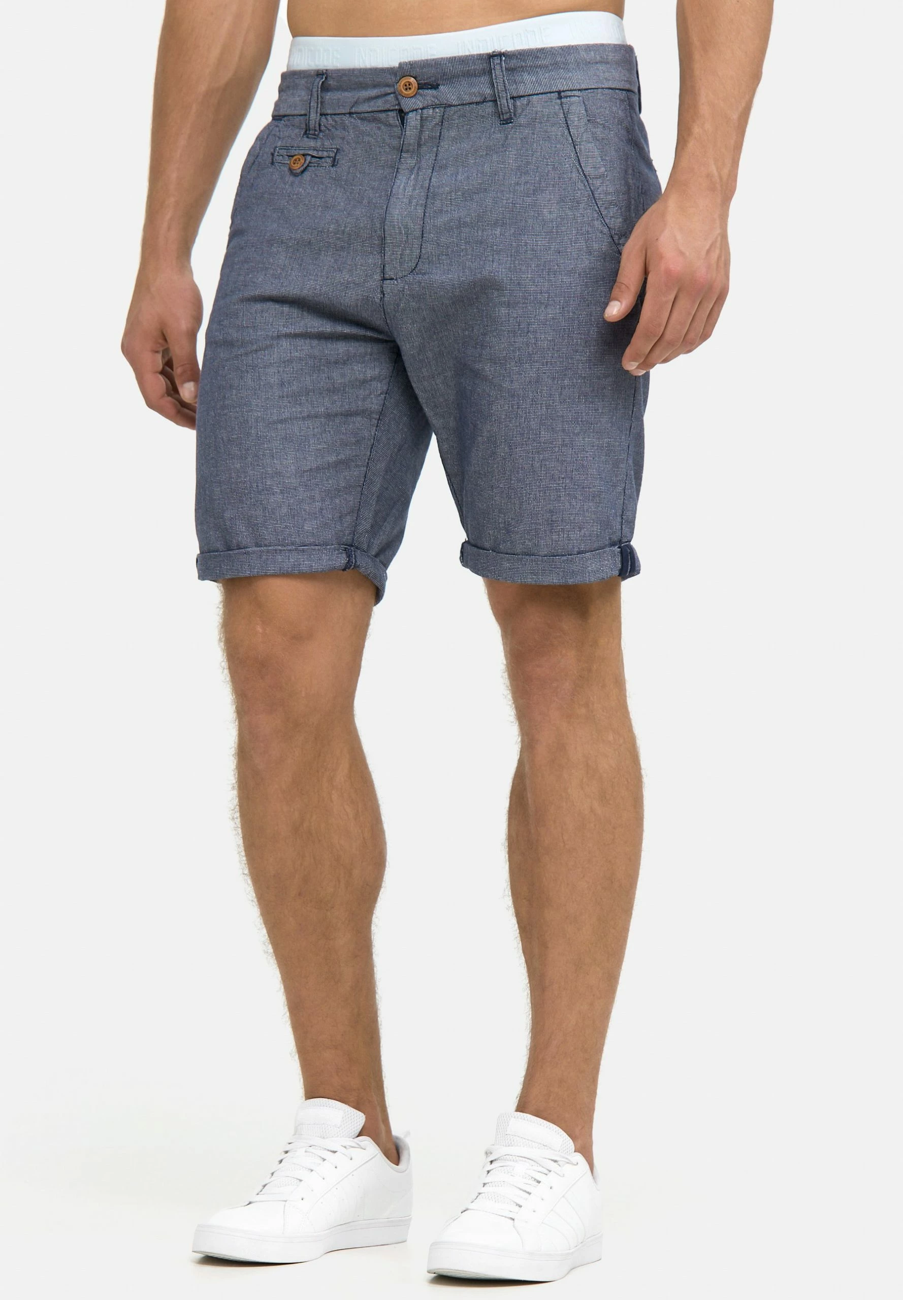 Indicode Jeans CASUAL FIT - Szorty - Blue Denim | Wygodne i Stylowe Szorty Męskie 4 Indicode Jeans CASUAL FIT - Szorty - Blue Denim | Wygodne i Stylowe Szorty Męskie - obrazek 4