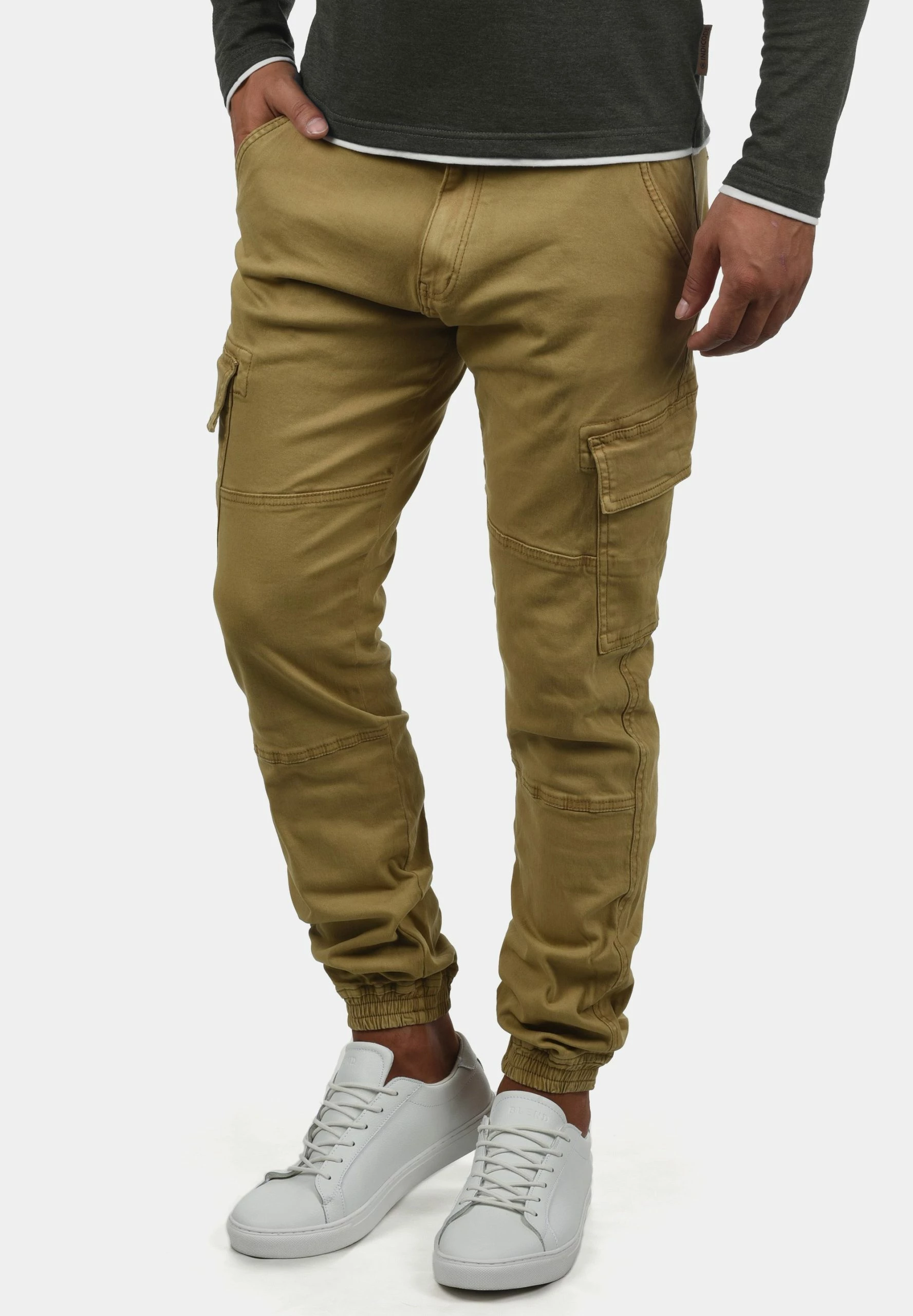 Indicode Jeans IDBROMFIELD - Bojówki w Kolorze Olive | Wysoka Jakość | Odzież Męska 1 Indicode Jeans IDBROMFIELD - Bojówki w Kolorze Olive | Wysoka Jakość | Odzież Męska