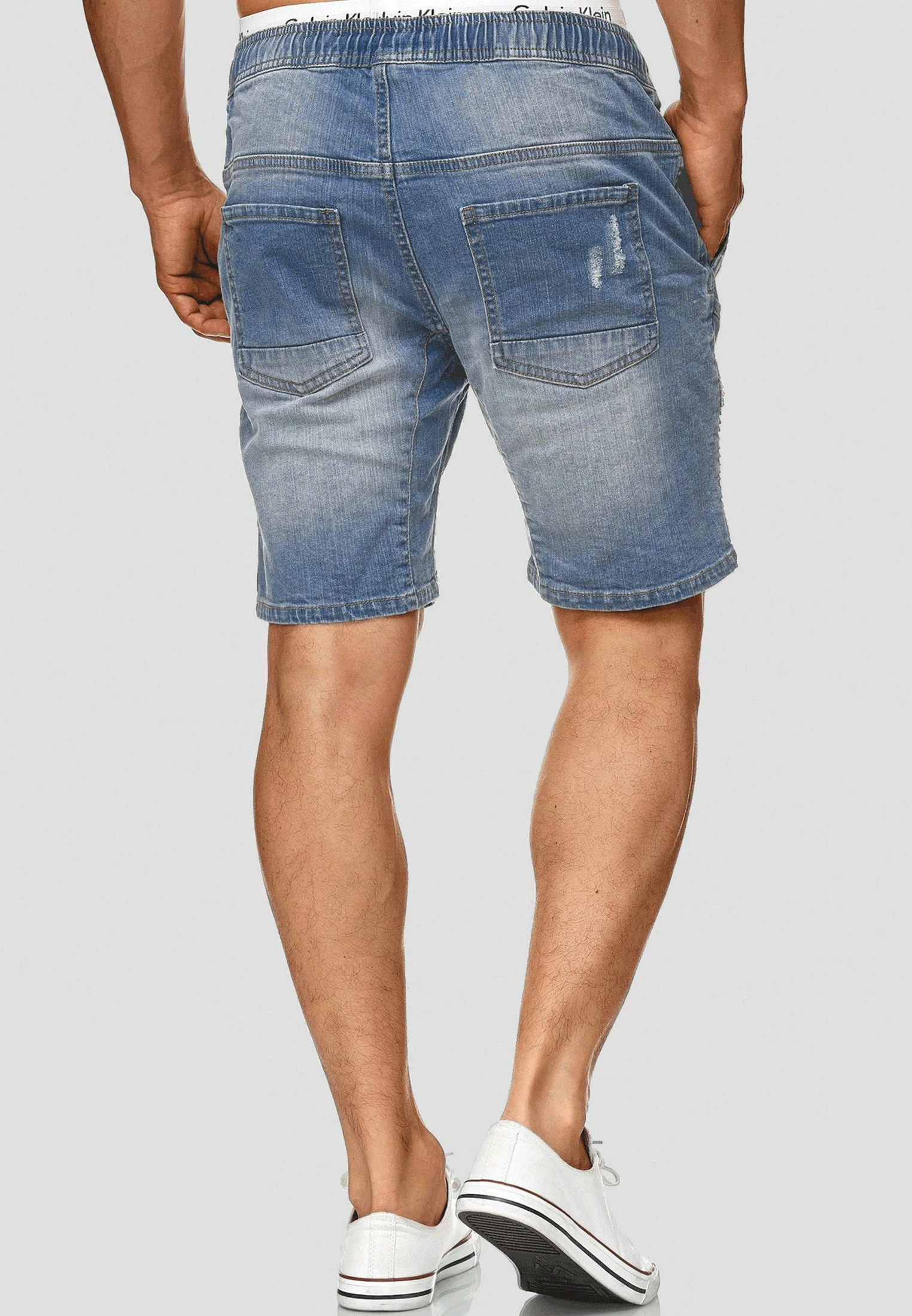 Indicode Jeans MIT ELASTISC - Szorty Jeansowe - Niebieskie | Wyjątkowe Wygodne Szorty Męskie 2 Indicode Jeans MIT ELASTISC - Szorty Jeansowe - Niebieskie | Wyjątkowe Wygodne Szorty Męskie - obrazek 2