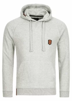 Indicode Jeans LITCHAM - Bluza Z Kapturem w Kolorze Ltight Grey Mix | Bluzy Męskie -Indicode Jeans Sklep c95f6a884a9c481bb6238daf9b71de20