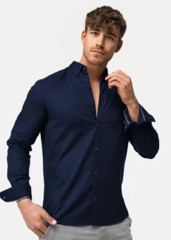 Indicode Jeans LANGARM KEPNER - Koszula Navy | Elegancka i Wygodna Odzież Męska