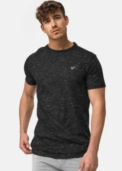 Indicode Jeans KLOGE - T-shirt Basic - Black Mix | Odzież/T-shirty i koszulki polo
