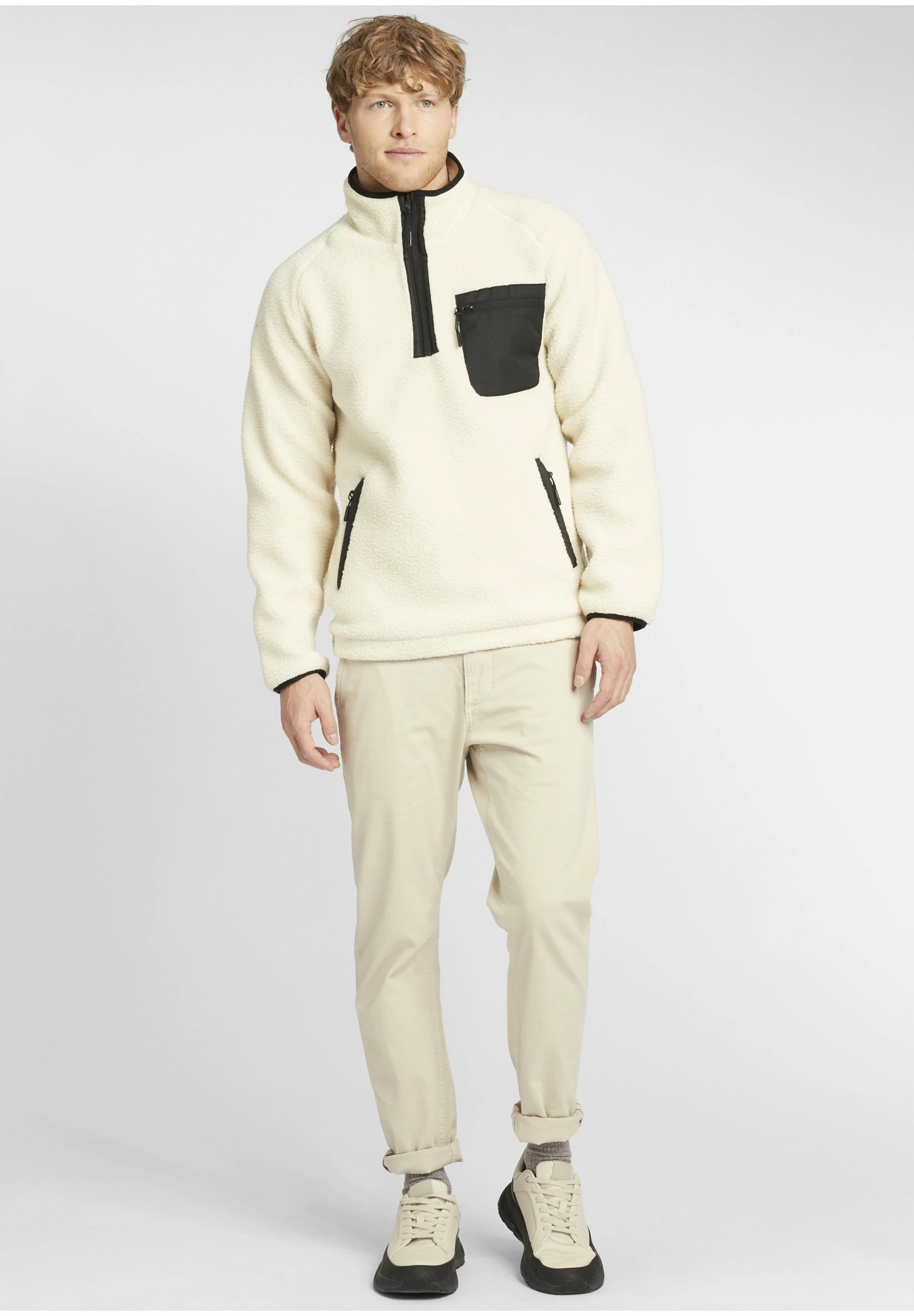 Indicode Jeans IDTROUT - Kurtka Z Polaru - White Asparagus | Odzież/Promocje 2 Indicode Jeans IDTROUT - Kurtka Z Polaru - White Asparagus | Odzież/Promocje - obrazek 2