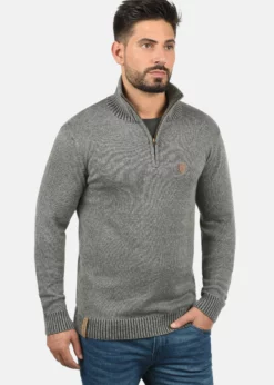 Indicode Jeans IDNATHEN - Sweter - Szary | Elegancki i Wygodny Sweter Męski