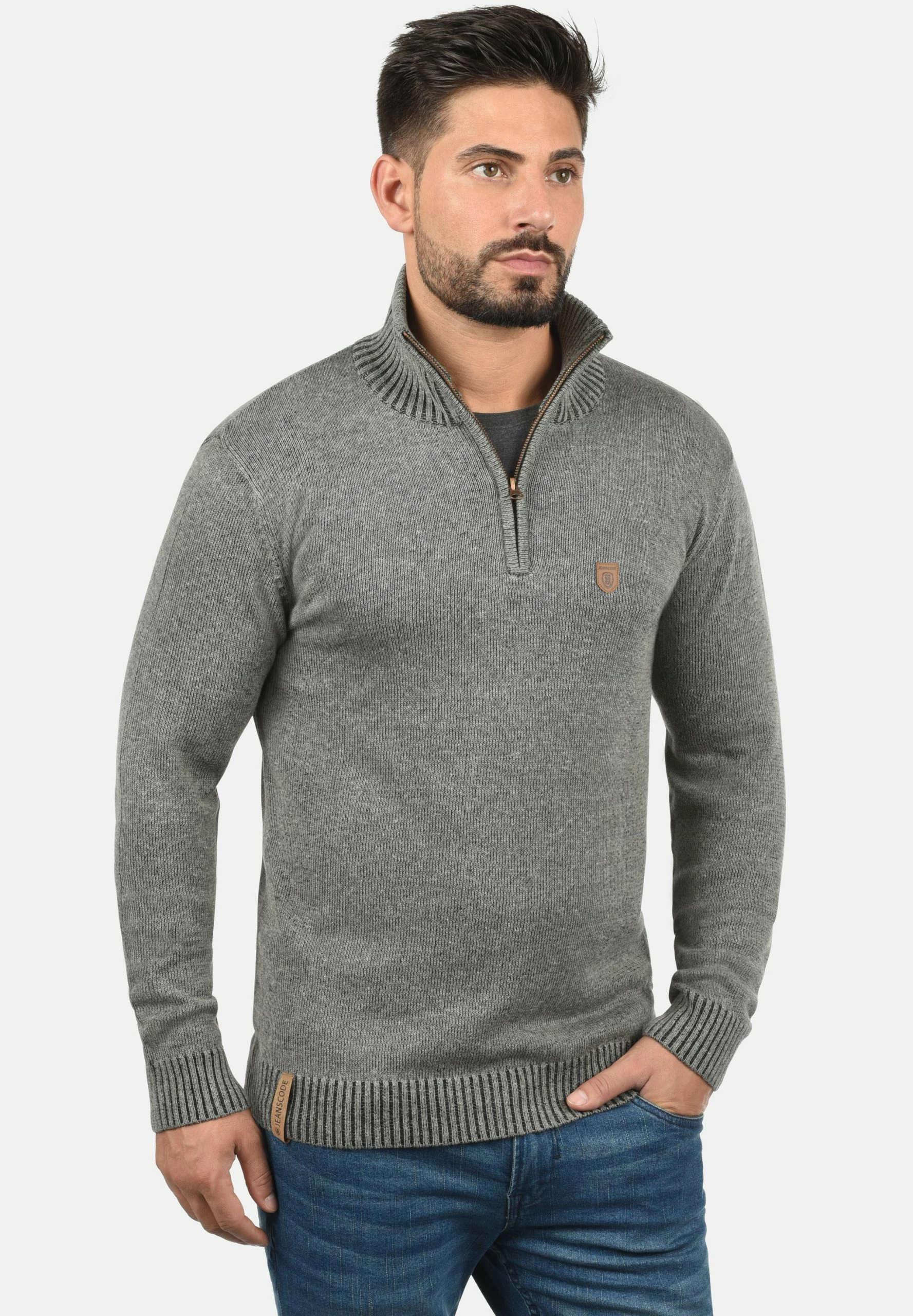 Indicode Jeans IDNATHEN - Sweter - Szary | Elegancki i Wygodny Sweter Męski 1 Indicode Jeans IDNATHEN - Sweter - Szary | Elegancki i Wygodny Sweter Męski