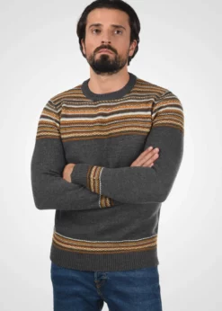 Indicode Jeans IDLURDES - Sweter - Charcoal Mix | Elegancki i Wygodny Sweter