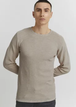 Indicode Jeans IDKARPO - Sweter Męski - Kolor Fog | Elegancki i Wygodny