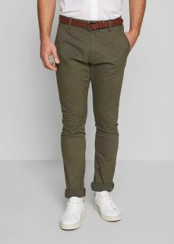 Indicode Jeans GOVER - Chinosy - Army - Spodnie Męskie