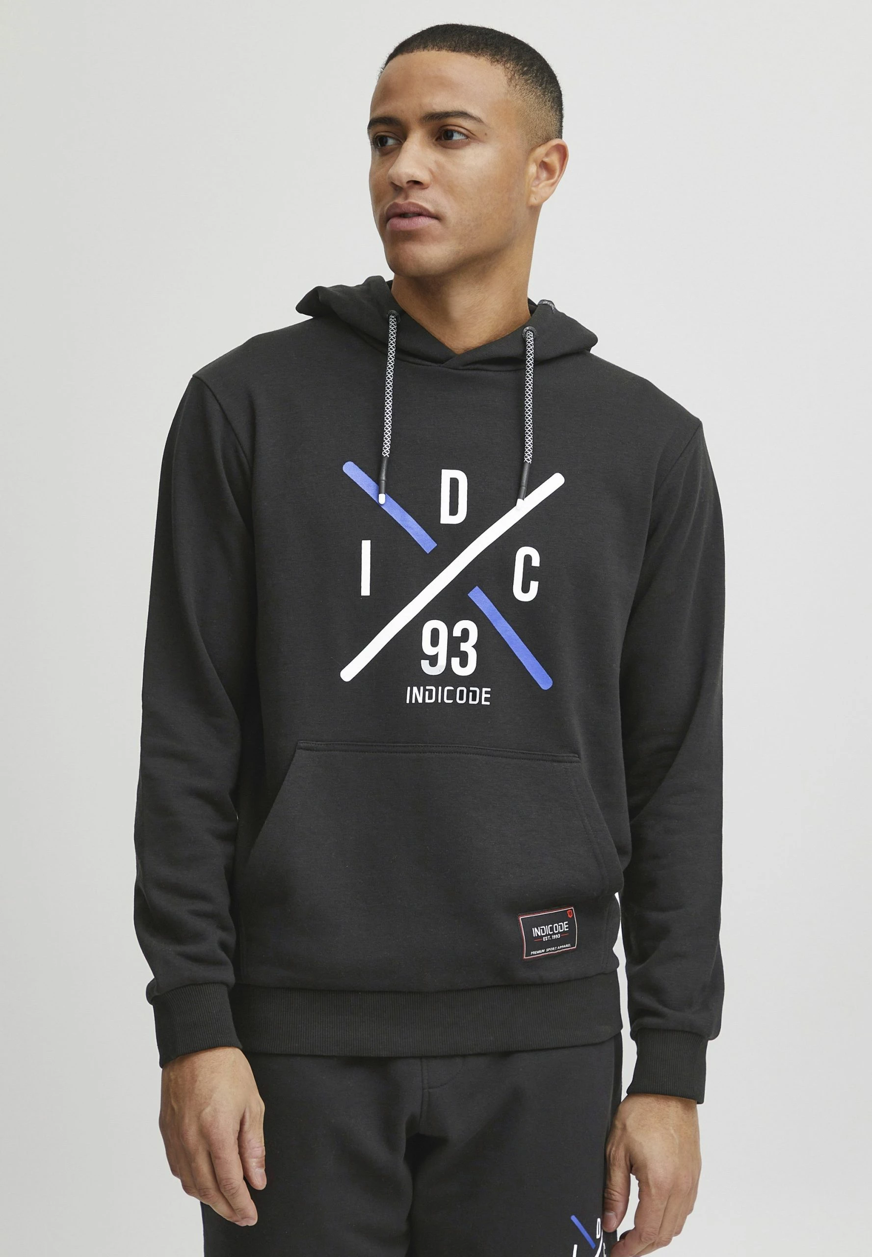 Indicode Jeans LEON - Bluza Z Kapturem - Black | Bluzy Męskie 1 Indicode Jeans LEON - Bluza Z Kapturem - Black | Bluzy Męskie