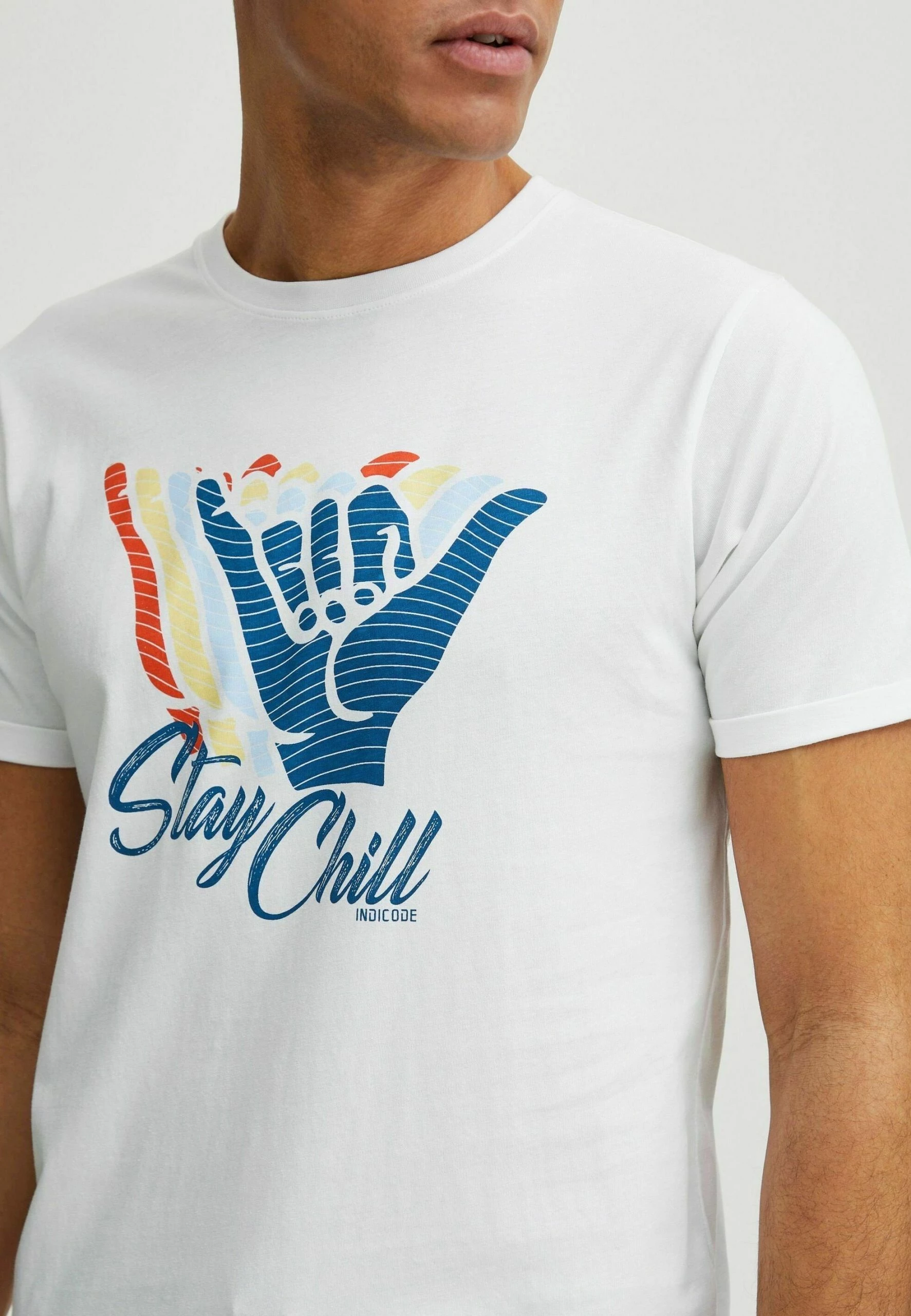 Indicode Jeans IDDANIEL - T-shirt Z Nadrukiem - Off White | Odzież Męska 3 Indicode Jeans IDDANIEL - T-shirt Z Nadrukiem - Off White | Odzież Męska - obrazek 3