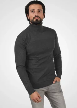 Indicode Jeans IDERNETTO - Sweter - Charcoal Mix | Elegancki i Wygodny Sweter Męski