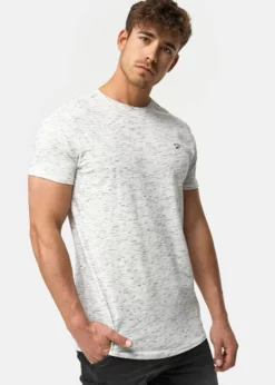 Indicode Jeans KLOGE - T-shirt Basic - Ecru Mix | Odzież Męska