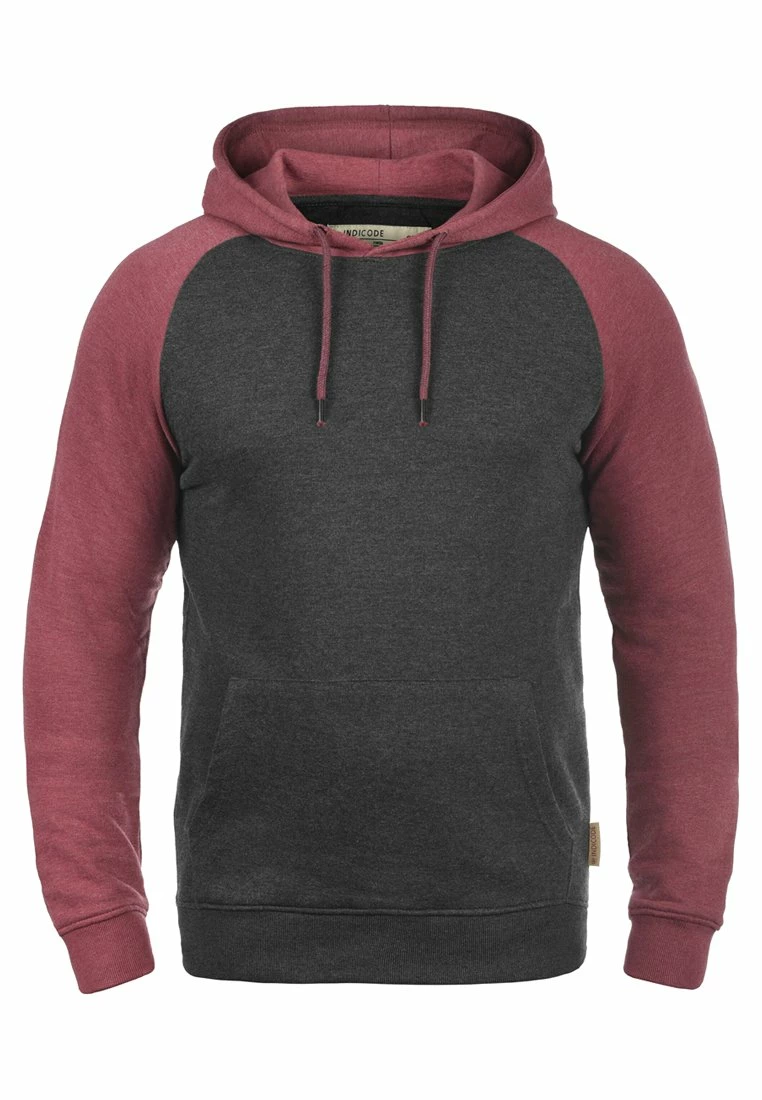 Indicode Jeans ELLIOT - Bluza Z Kapturem - Charcoal/Wine | Bluzy Męskie 3 Indicode Jeans ELLIOT - Bluza Z Kapturem - Charcoal/Wine | Bluzy Męskie - obrazek 3