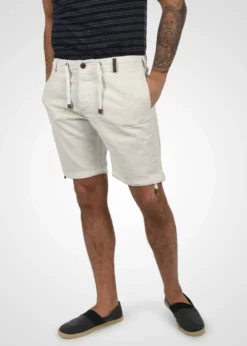 Indicode Jeans IDMOSES - Szorty Off-white - Męskie szorty w stylu casual